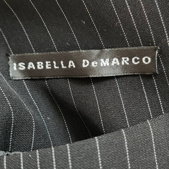 Isabella Demarco Black Pinstripe Pencil Skirt NWT Size 4 Black Striped Skirt - Picture 5 of 11